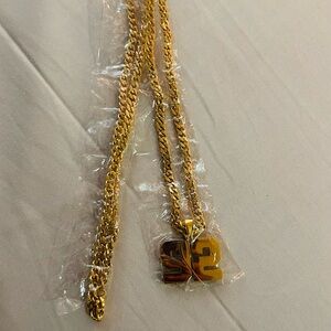 Number Necklaces for Men #92 (Gold Plated)